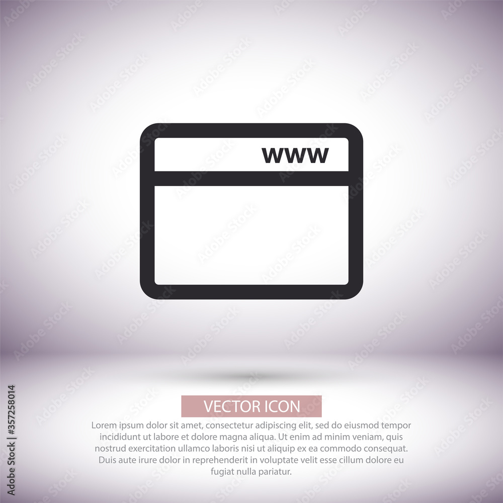 Webpage vector icon , lorem ipsum Flat design Webpage vector icon , lorem ipsum Flat design