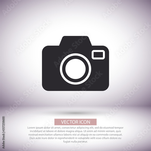 Camera  vector icon , lorem ipsum Flat design