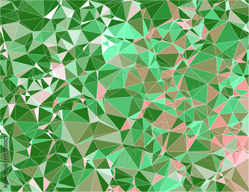 abstract geometric triangle shaped colorful vector background mixture of light and dark green tones can be used as pattern, texture, wallpaper or banner
