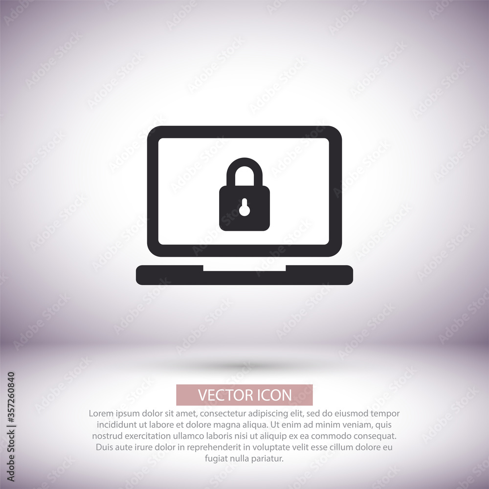 Laptop vector icon , lorem ipsum Flat design Laptop vector icon , lorem ipsum Flat design