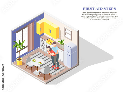 First Aid Isometric Composition 