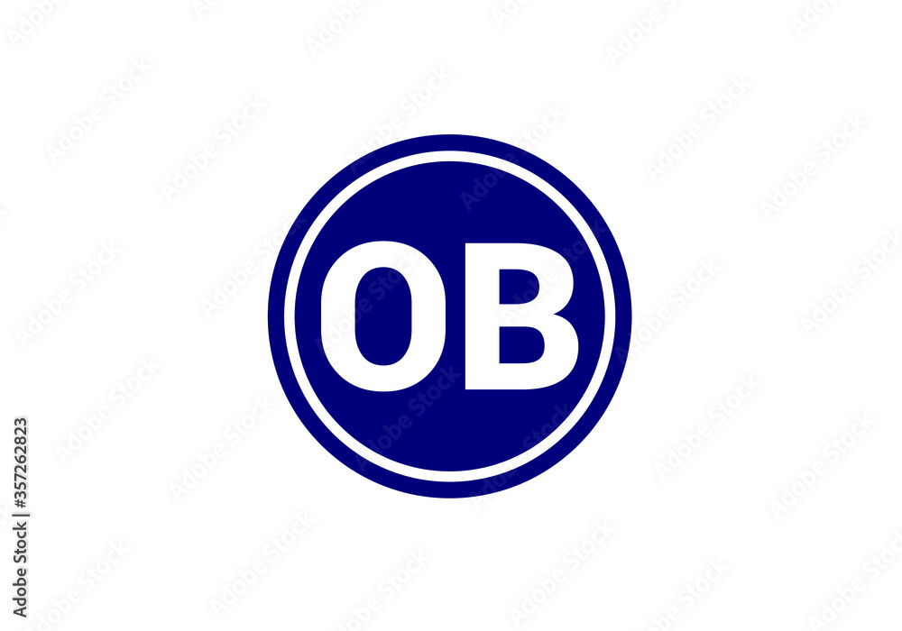 Initial Monogram Letter O B Logo Design Vector Template. O B Letter Logo Design Initial Monogram Letter O B Logo Design Vector Template. O B Letter Logo Design