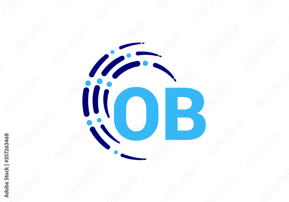 Initial Monogram Letter O B Logo Design Vector Template. O B Letter Logo Design Initial Monogram Letter O B Logo Design Vector Template. O B Letter Logo Design