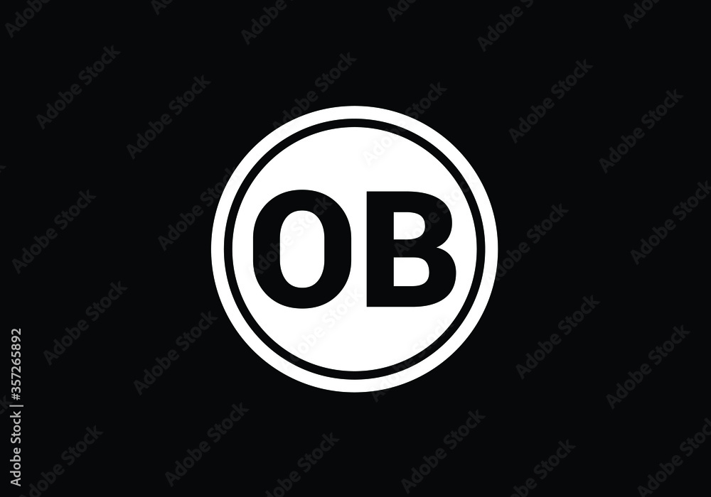 Initial Monogram Letter O B Logo Design Vector Template. O B Letter Logo Design Initial Monogram Letter O B Logo Design Vector Template. O B Letter Logo Design