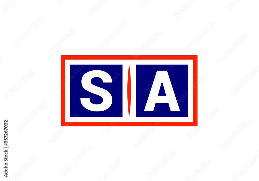 Initial Monogram Letter S A Logo Design Vector Template. S A Letter Logo Design Initial Monogram Letter S A Logo Design Vector Template. S A Letter Logo Design