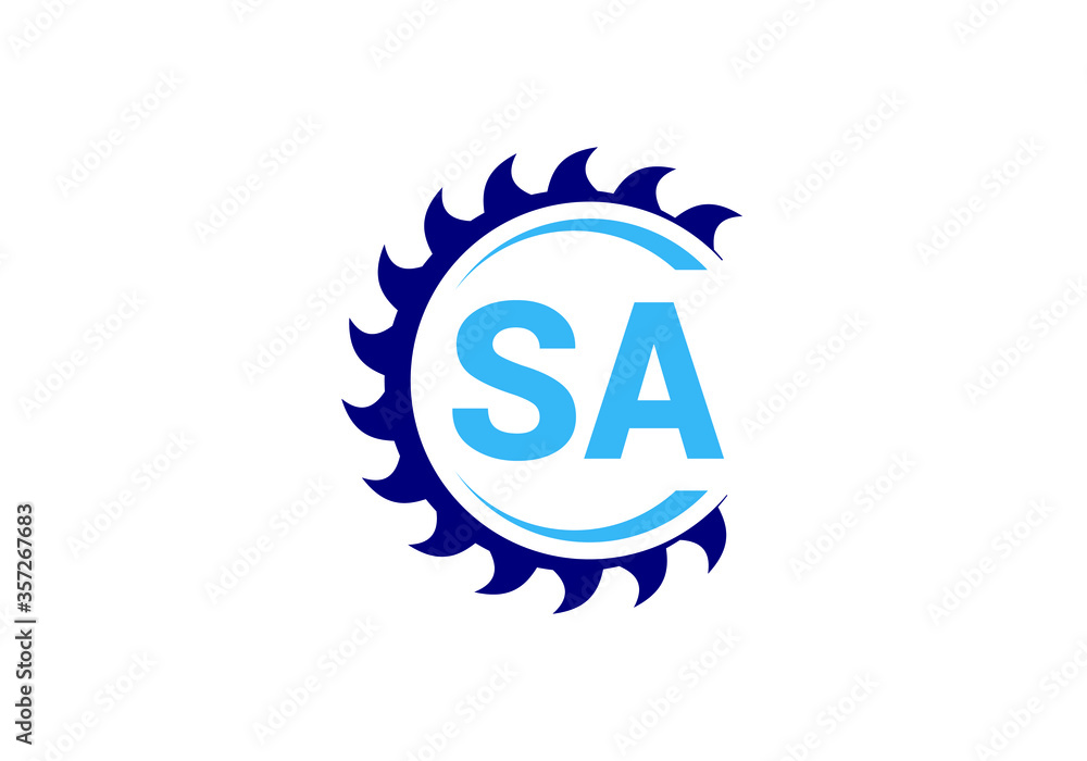 Initial Monogram Letter S A Logo Design Vector Template. S A Letter Logo Design Initial Monogram Letter S A Logo Design Vector Template. S A Letter Logo Design