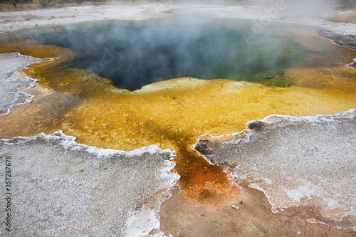 Steam rising from natural pool