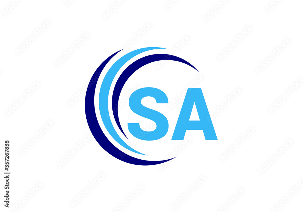 Initial Monogram Letter S A Logo Design Vector Template. S A Letter Logo Design Initial Monogram Letter S A Logo Design Vector Template. S A Letter Logo Design