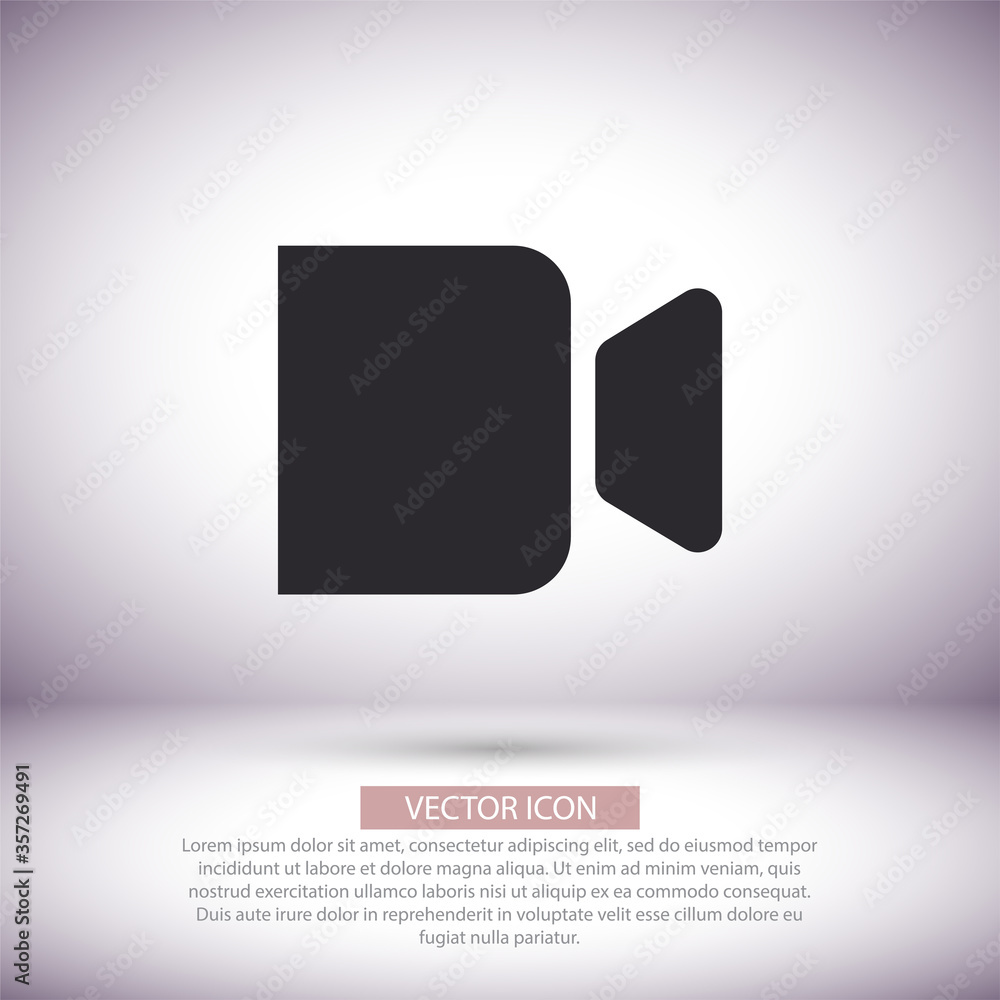 Camcorder vector icon , lorem ipsum Flat design Camcorder vector icon , lorem ipsum Flat design