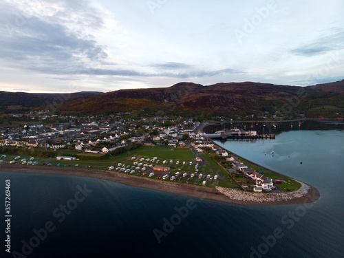 Ullapool village photographed in Scotland, in Europe. Picture made in 2019.