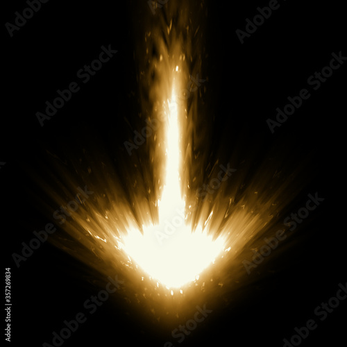 Foto realistic machine gun shot muzzle flash