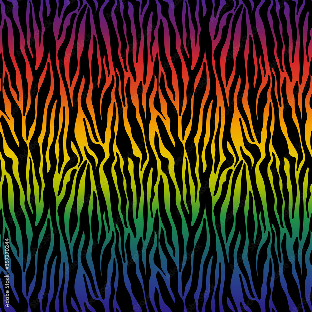 Fototapeta premium Funky Zebra Stripes Design - Black zebra stripes background
