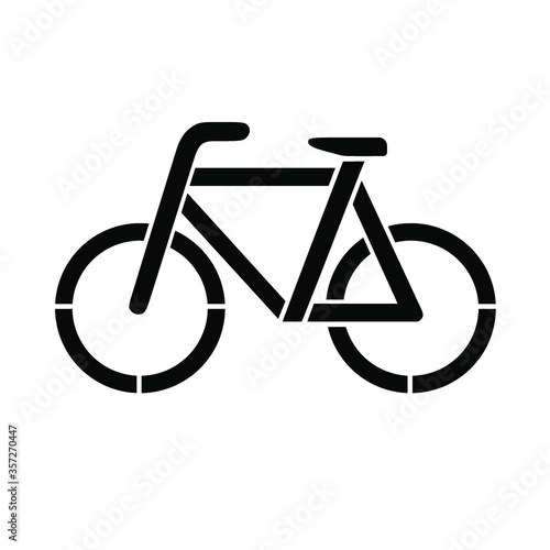 bike silhouette icon vector stencil