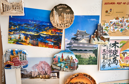 Collage with landmarks of various countries
