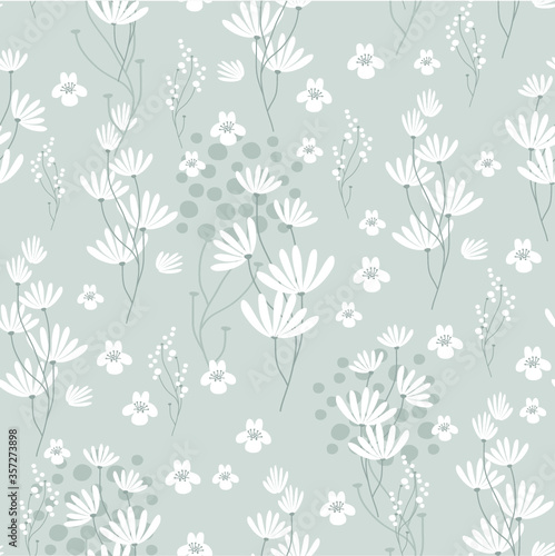 Seamless pattern wiht abstract flowers.