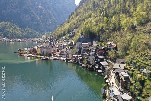 Drone shots of churches and lakes 