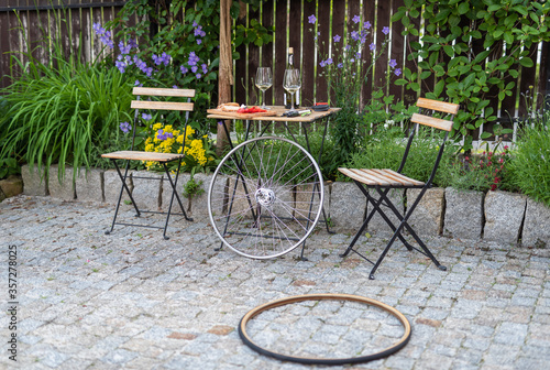 Wallpaper Mural Free time after an active day, bike repair and wine dinner Torontodigital.ca