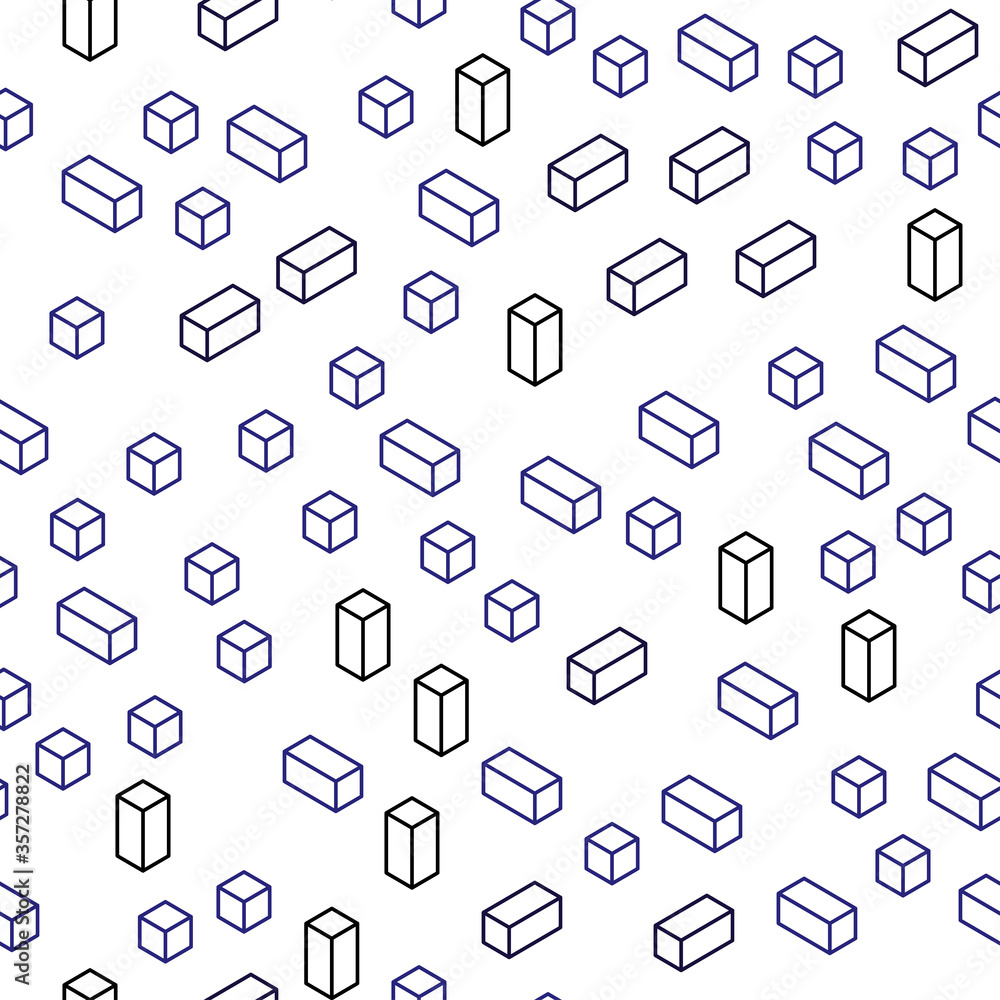 Dark Blue, Yellow vector seamless, isometric texture in rectangular style. Dark Blue, Yellow vector seamless, isometric texture in rectangular style.
