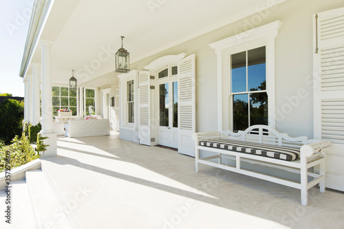 Porch of luxury house photo