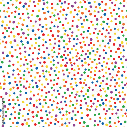 Rainbow Confetti Seamless Pattern - Colorful confetti repeating pattern design