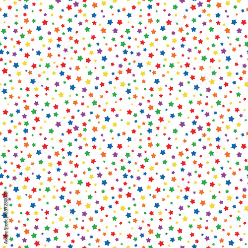 Rainbow Confetti Seamless Pattern - Colorful confetti repeating pattern design © Mai