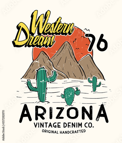 vintage style graphic design as vector for textile tee print