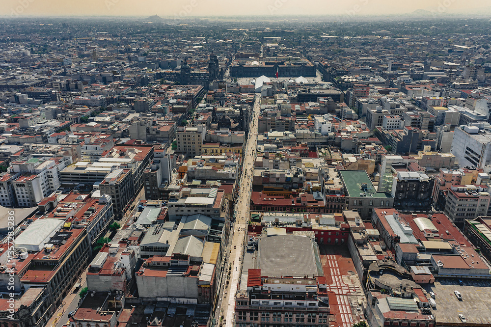 Fotografía aérea de la Ciudad de México
