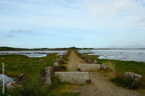 long road in sea photo