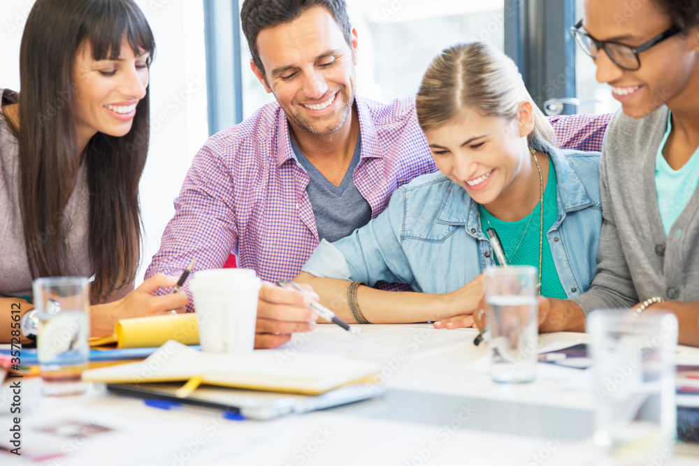 Business people talking in meeting