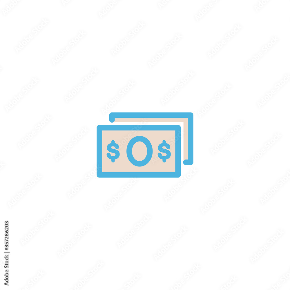 cash money icon flat vector logo design trendy
