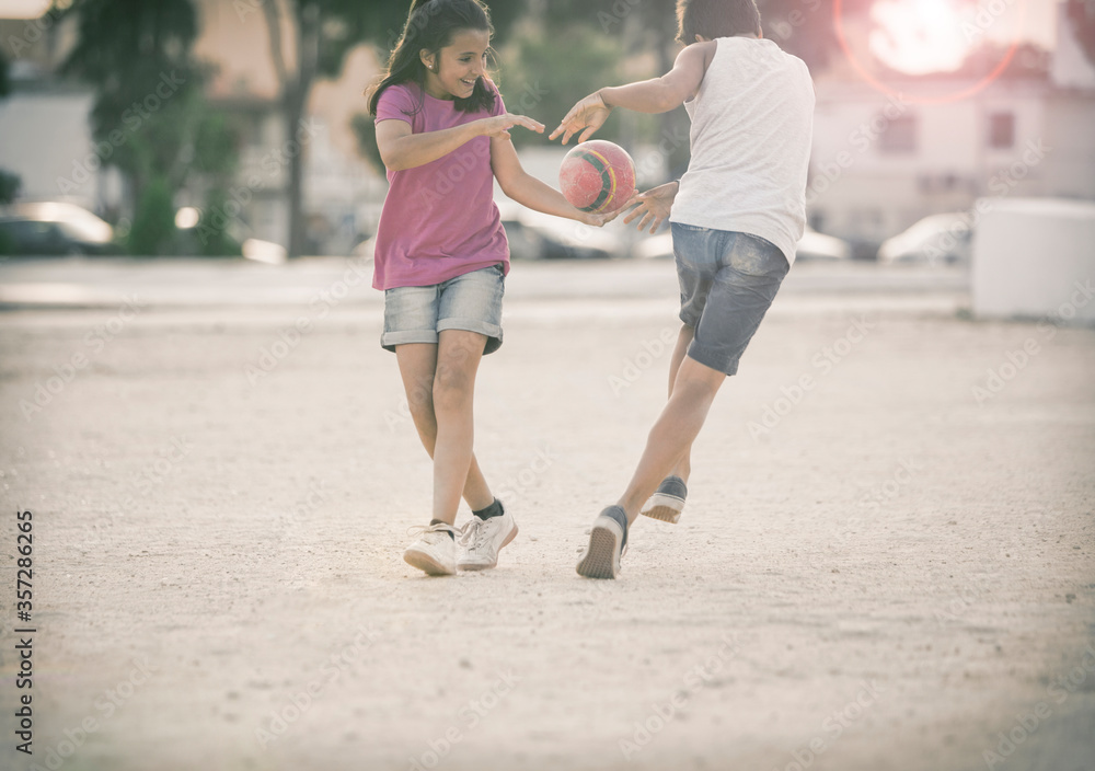 Children playing in sand