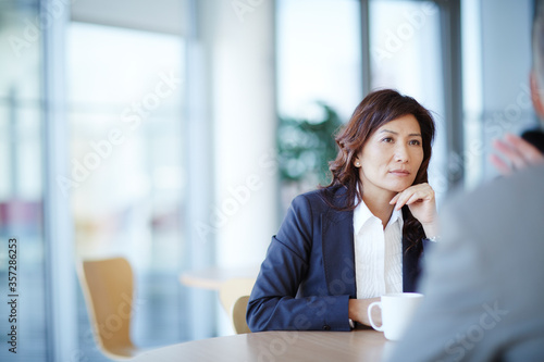 Business people talking in meeting