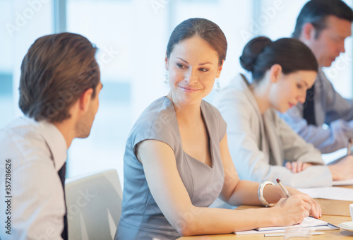 Business people talking in meeting