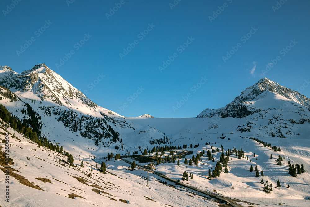 ski resort in the alps.Kühtai in Tirol