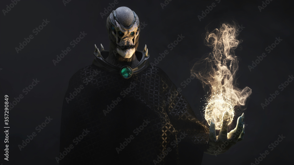 wizard creature, 3D character concept