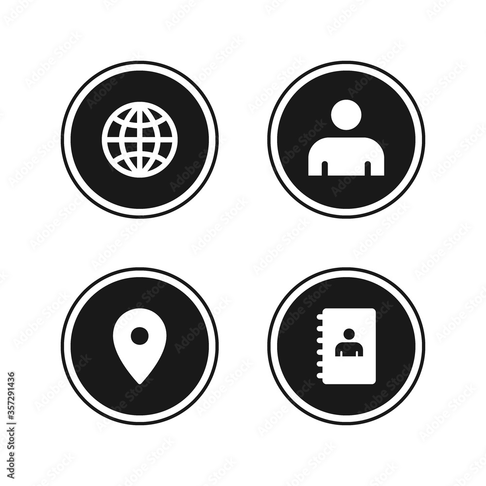 Contact icon set. Web icons symbol vector. Contact icon set. Web icons symbol vector.