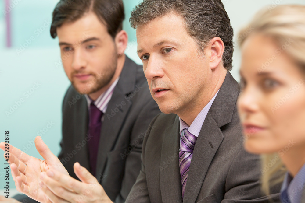 Business people talking in meeting Business people talking in meeting