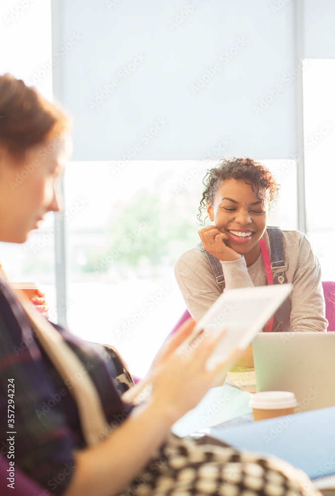 University students relaxing in lounge