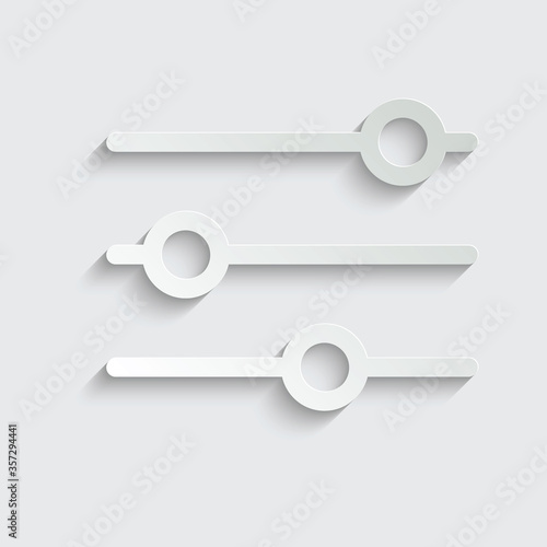 paper  filter icon - black vector sign