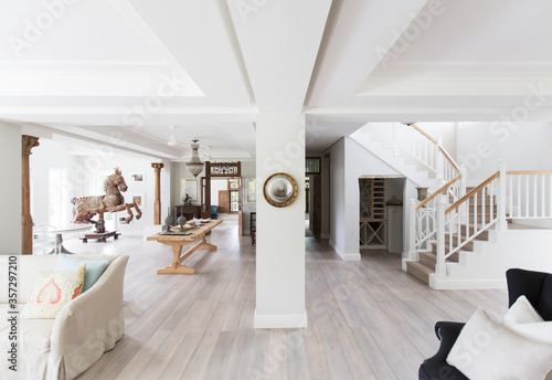 Open floor plan in luxury house