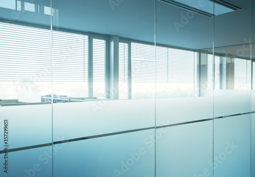 Mirrors and windows in modern office