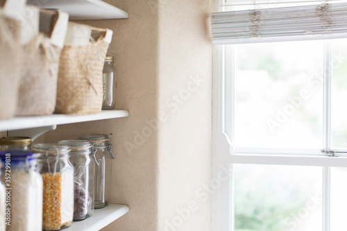 Fotografía Dry goods and window of pantry