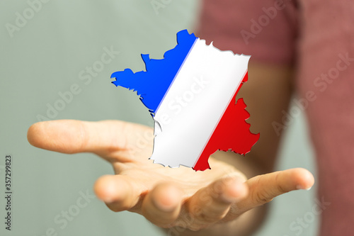 Digital France map country 3d