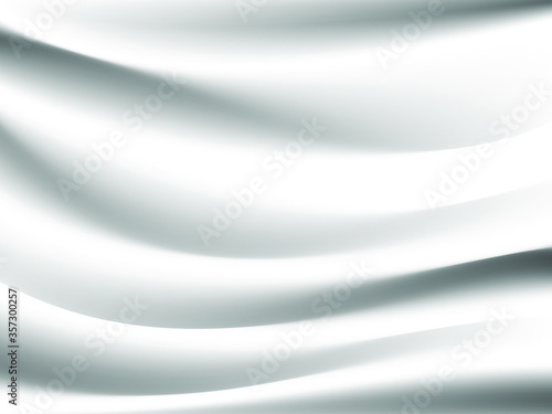 Minimal smooth waves elegant white silk or satin cloth texture background. Modern luxurious background design.