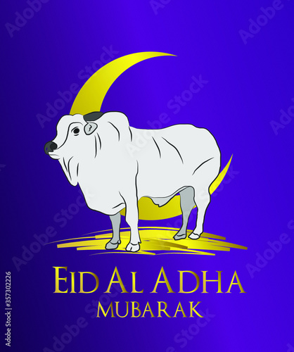 Muslim holiday Eid al-Adha. the sacrifice a ram. graphic design decoration kurban bayrami. month lamb, sheep, and camel. vector illustration.