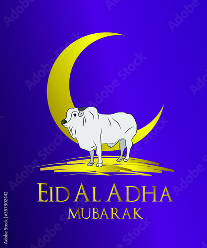 Muslim holiday Eid al-Adha. the sacrifice a ram. graphic design decoration kurban bayrami. month lamb, sheep, and camel. vector illustration.
