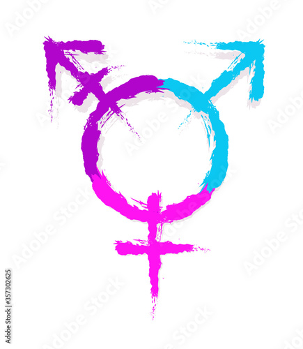 Transgender trans sign, symbol , icon.