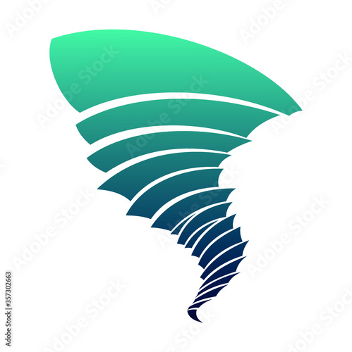 Hurricane, twist, tornado, storm, cyclone icon illustration.