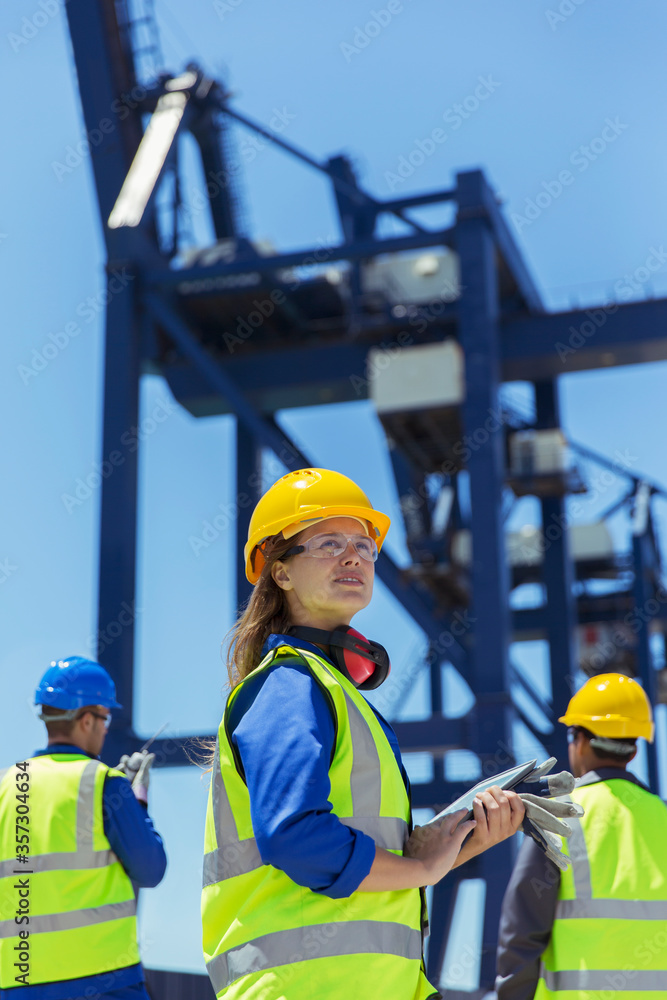 custom made wallpaper toronto digitalLow angle view of worker standing near cargo crane