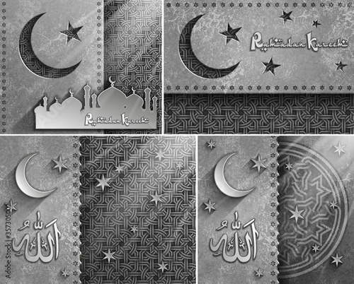 Religions muslim backgrounds for holy month of Islamic community Ramadan Kareem, Vector illustration